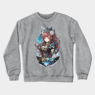 Depths of Cetus: Secrets Unveiled in Anime Character Art Crewneck Sweatshirt